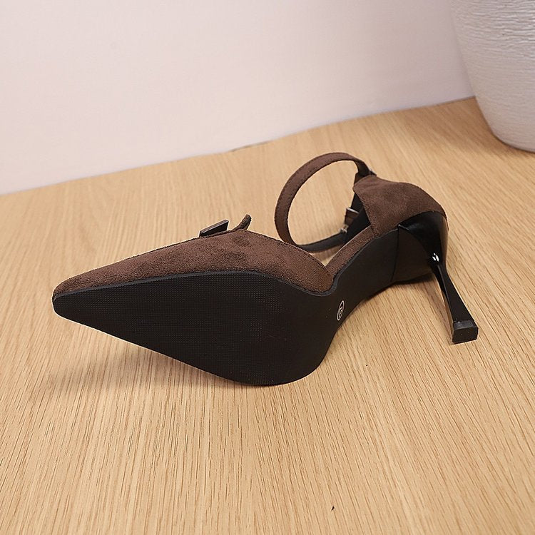 Damen Elegante High-Heel Sandalen mit verstellbarem Knöchelriemen EB