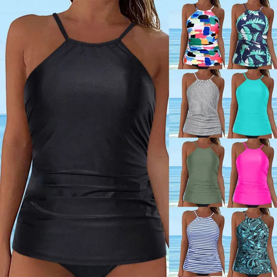 Damen Tankini mit floralem Design und figurbetontem Schnitt EB