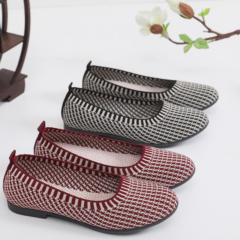 Damen Bequeme Ballerinas mit elastischer Sohle EB