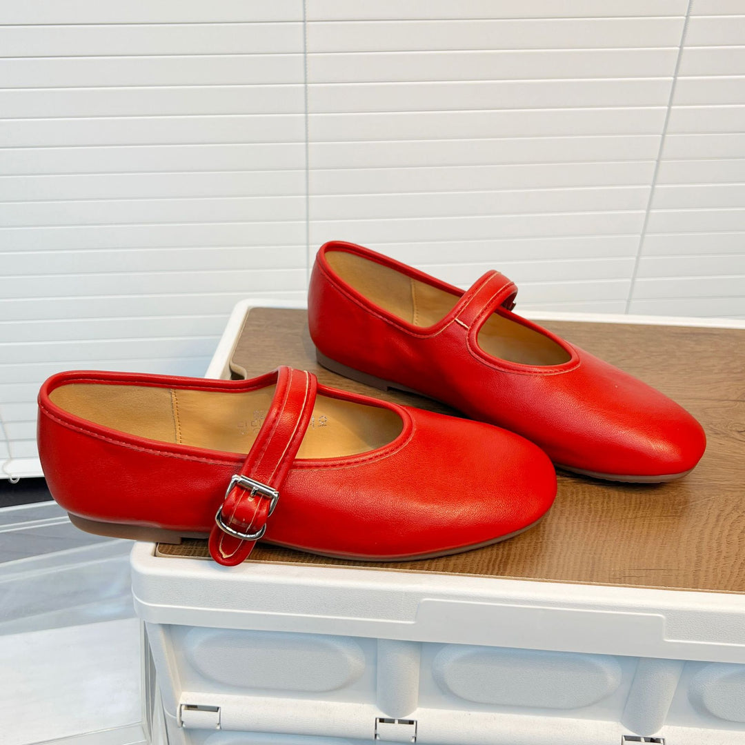 Damen Elegante Ballerinas mit modischem Riemen und komfortabler Innensohle EB