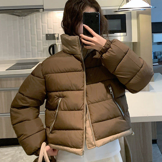 Damen Kurze, wattierte Freizeitjacke mit seitlichen Reißverschlusstaschen EB