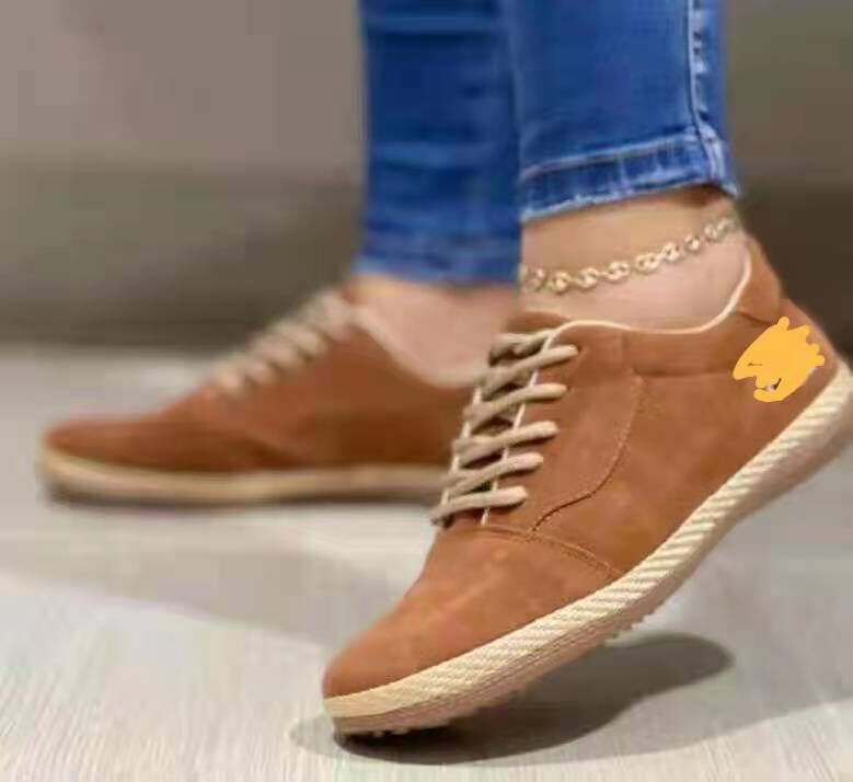 Damen Freizeit Sneakers mit hochwertiger Wildleder-Oberfläche und rutschfester Sohle EB