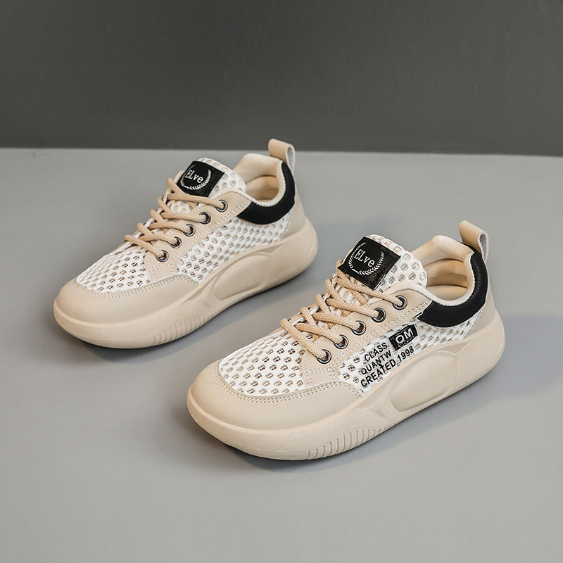 Damen Freizeit Sneaker mit atmungsaktiven Mesh-Einsätzen und dämpfender Sohle EB