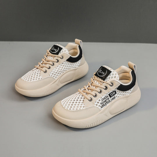 Damen Freizeit Sneaker mit atmungsaktiven Mesh-Einsätzen und dämpfender Sohle EB