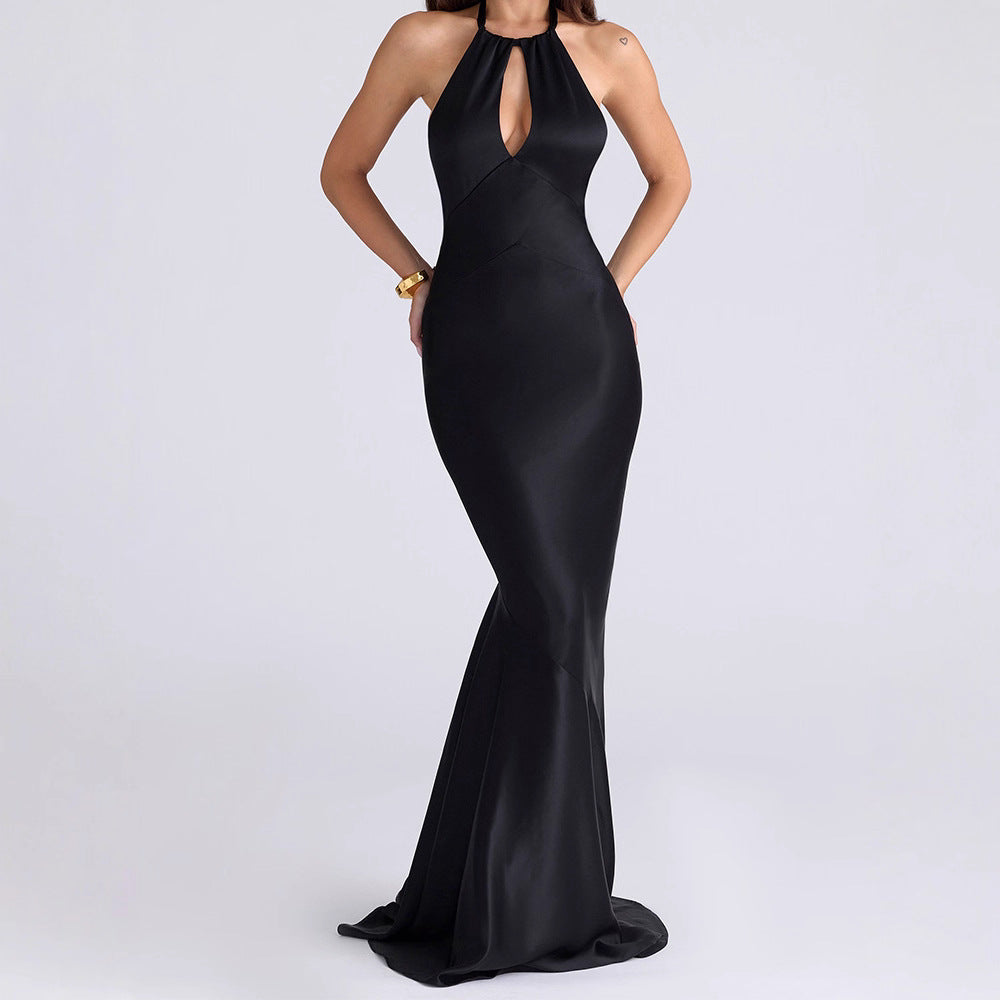 Damen Hochwertiges Abendkleid mit raffiniertem Schlüsselausschnitt EB