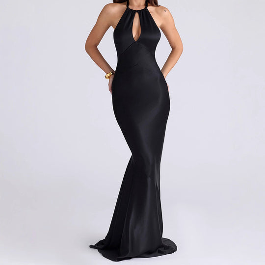 Damen Hochwertiges Abendkleid mit raffiniertem Schlüsselausschnitt EB