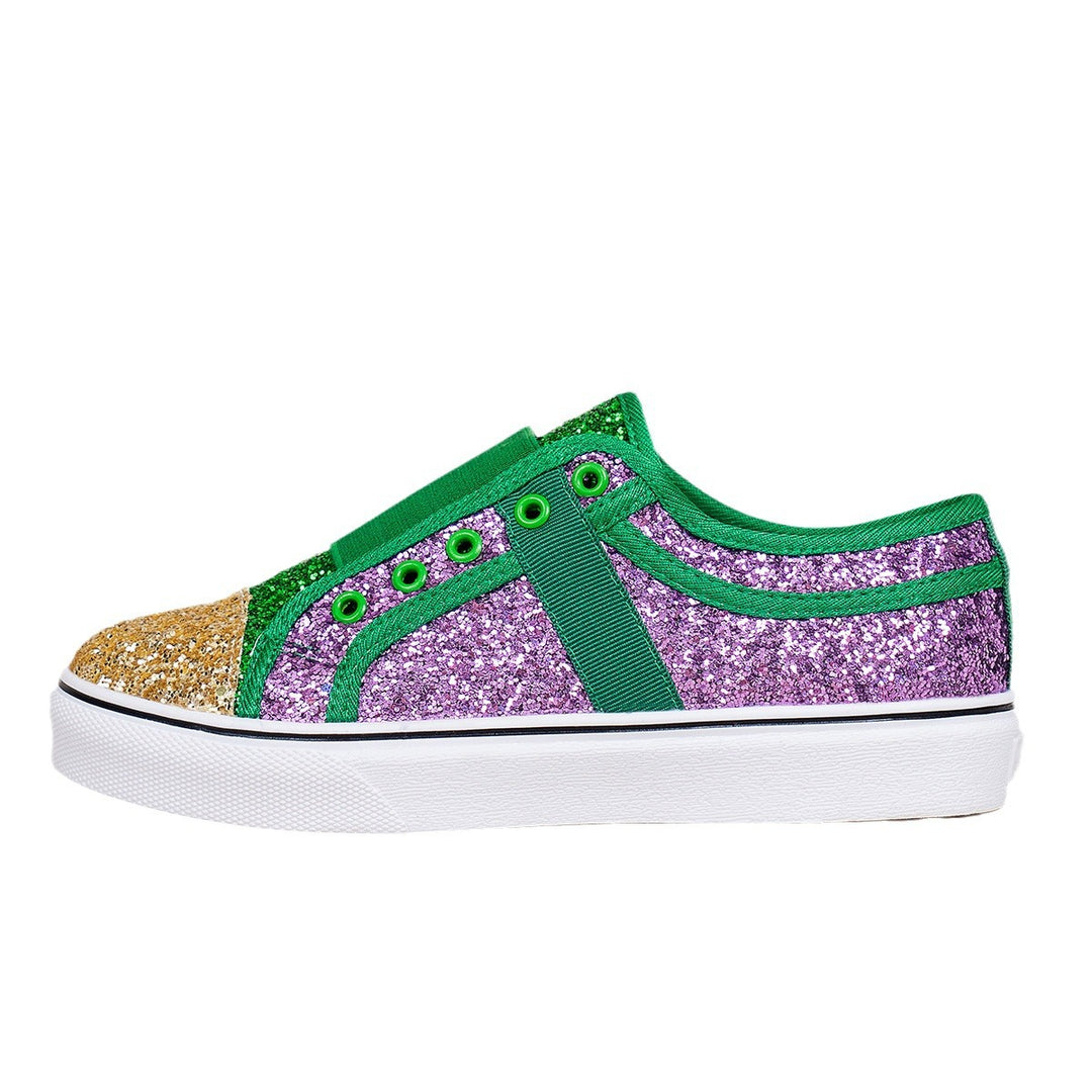Damen Glitzernde Sneakers mit elastischem Riemensystem EB