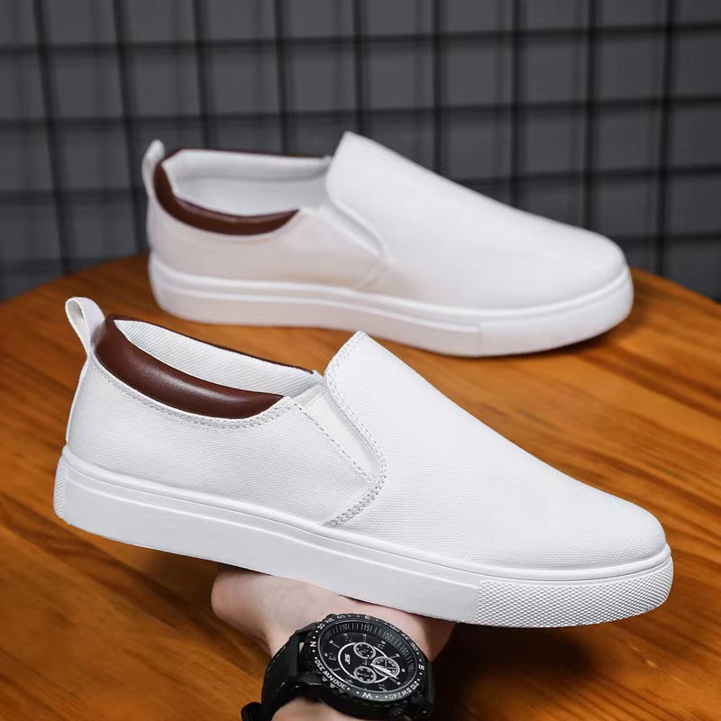 Herren nan Canvas-Slip-On Sneaker mit elastischen Einsätzen, gepolsterter Fersenmanschette und leichter EVA-Sohle EB
