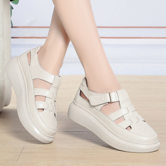 Damen Komfortable Sandalen mit verstellbarem Klettverschluss und atmungsaktivem Obermaterial EB