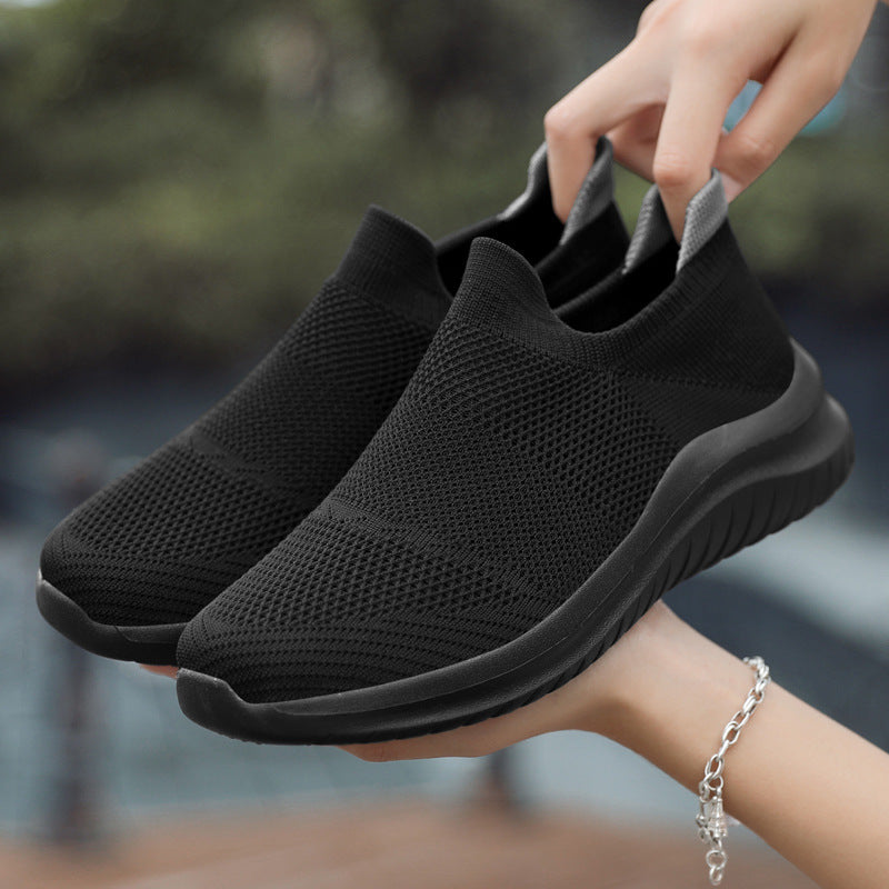 Damen Atmungsaktive Slip-On Sneakers mit stoßdämpfender Sohle EB