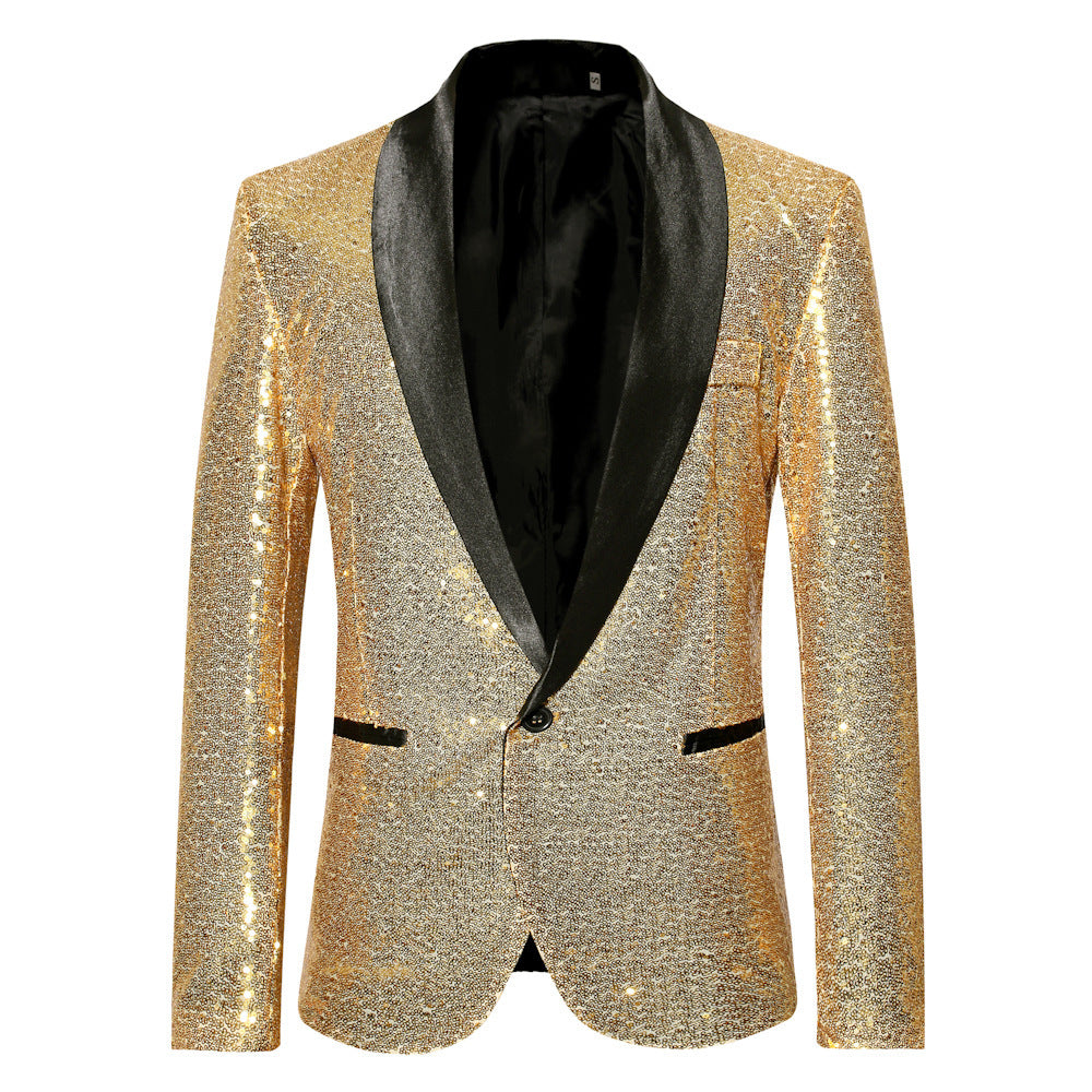 Herren eleganter Pailletten Blazer im modernen Schnitt EB