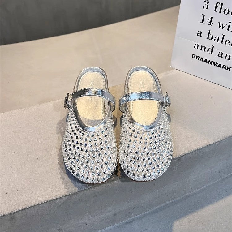 Damen Glamouröse Clogs mit Strassverzierungen EB