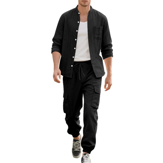 Herren lässige Hemdjacke mit hochwertigem Baumwollmix und praktischen Taschen EB