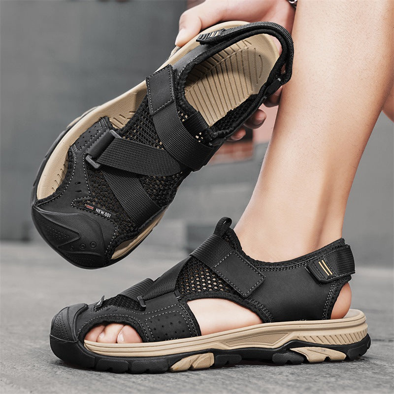Herren Outdoor-Sandalen mit verstellbaren Riemen und rutschfester Sohle EB