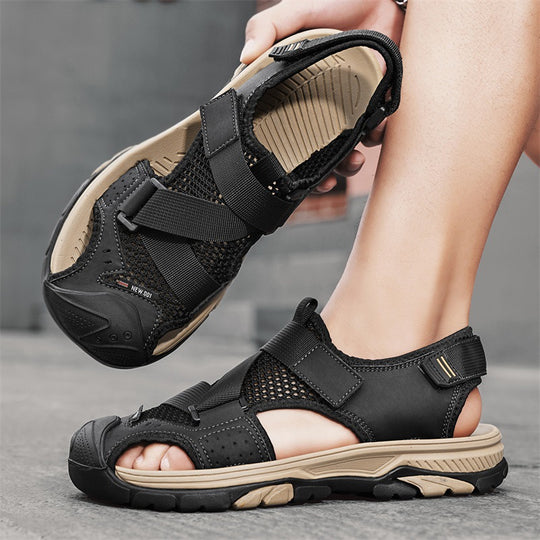 Herren Outdoor-Sandalen mit verstellbaren Riemen und rutschfester Sohle EB