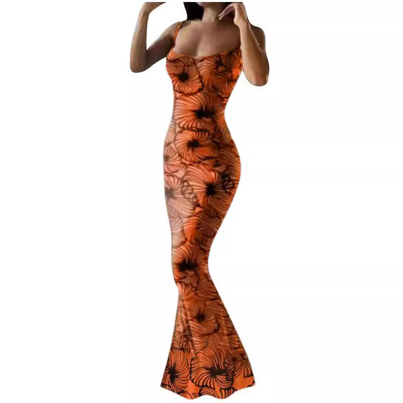 Damen Elegantes Maxikleid mit floralem Print EB