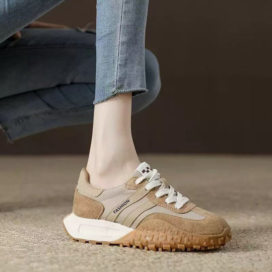 Damen Sportliche Sneakers mit modischem Veloursleder und einzigartigem Profil EB