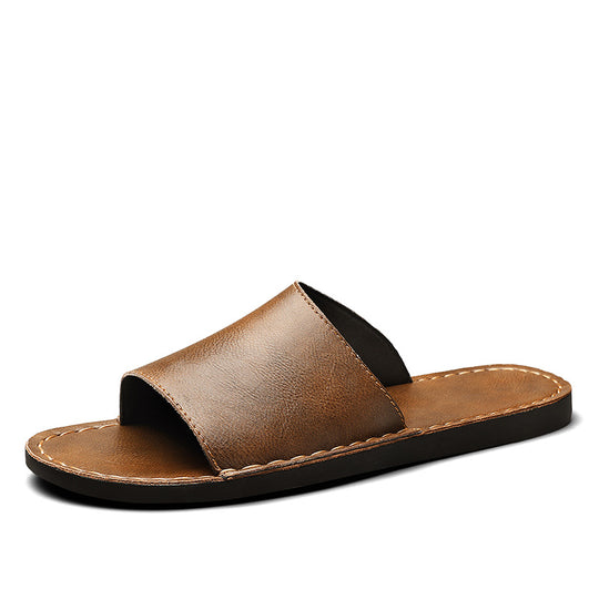 Herren Elegante und bequeme Leder-Sandalen mit verstellbarem Riemensystem EB
