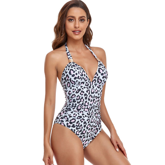 Damen Eleganter Hochgeschnittener Badeanzug EB