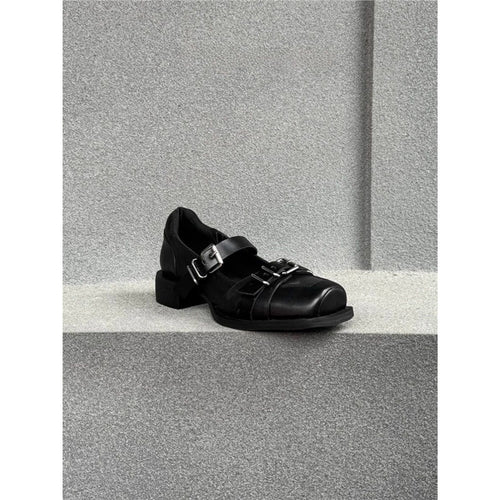 Damen elegante Schnürschuhe mit modischer Schnallenverzierung EB