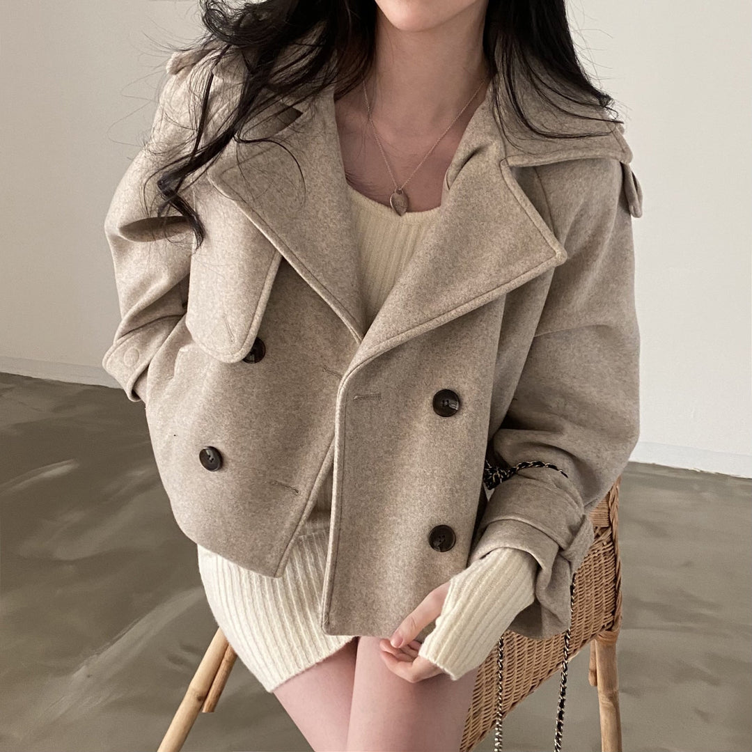 EB | Oversized-Jacke mit Knöpfen für Frauen