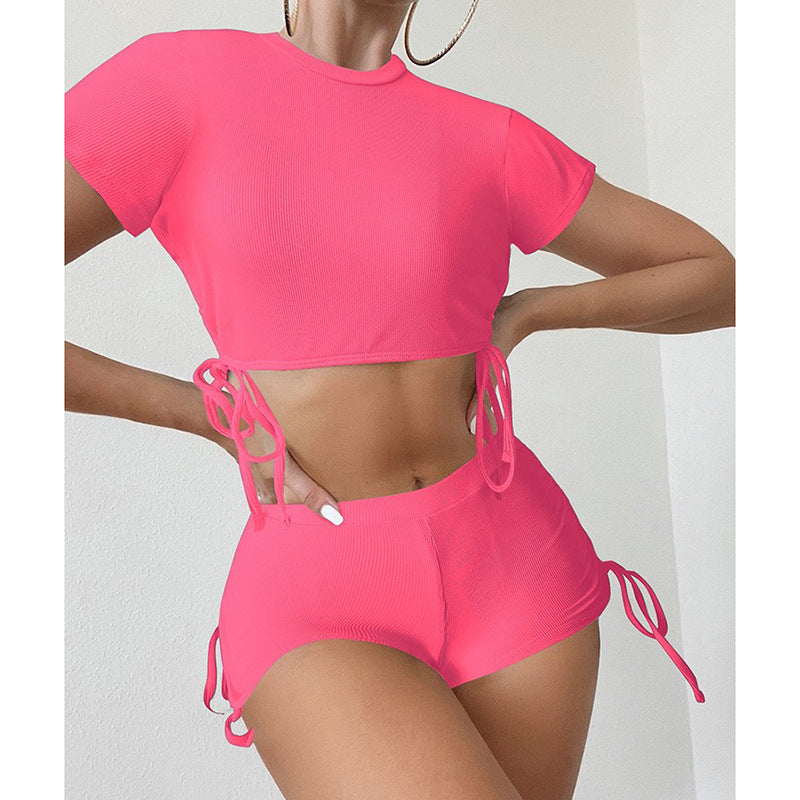 Damen Crop-Top und Shorts Set EB