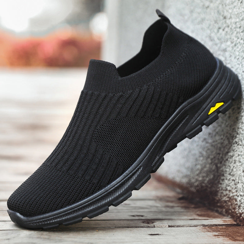 Damen Atmungsaktive Slip-On Sneakers mit elastischem Strick-Obermaterial EB