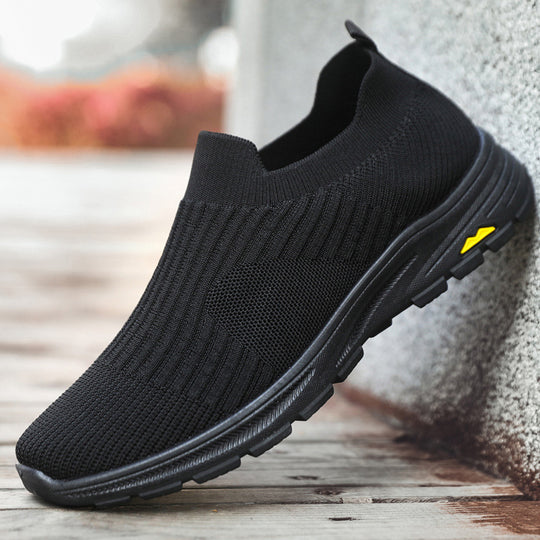 Damen Atmungsaktive Slip-On Sneakers mit elastischem Strick-Obermaterial EB