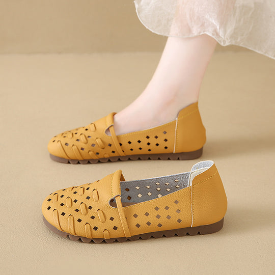 Damen Komfortable und atmungsaktive Slipper mit modischem Cut-Out-Design EB