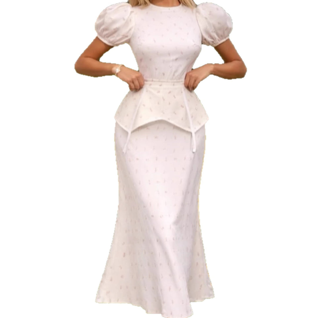 Damen Elegantes Oberteil mit Puffärmeln und verspieltem Taillierungsdetail EB