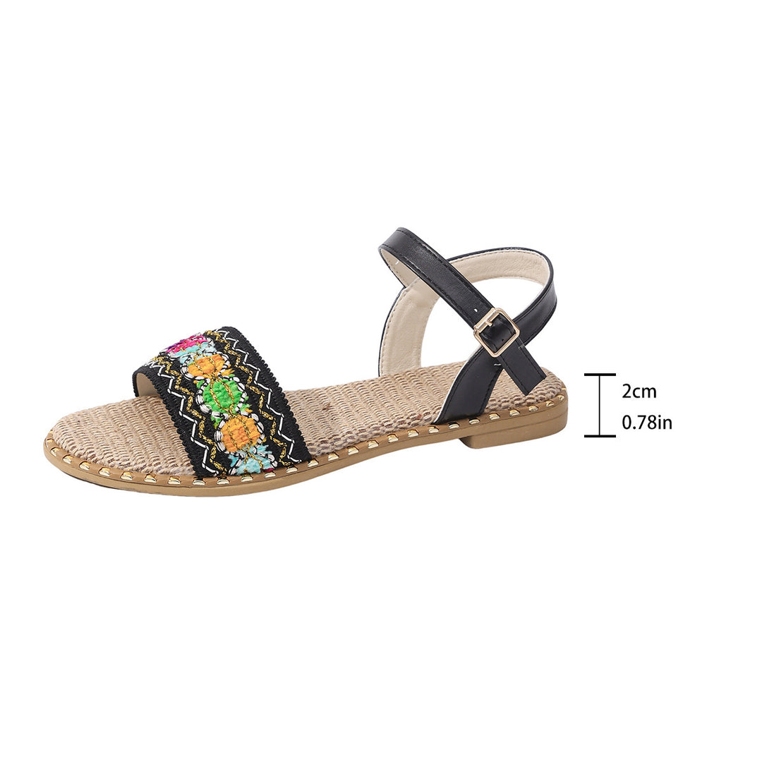 Damen Sommerliche Sandalen mit kunstvollem Perlen-Design EB