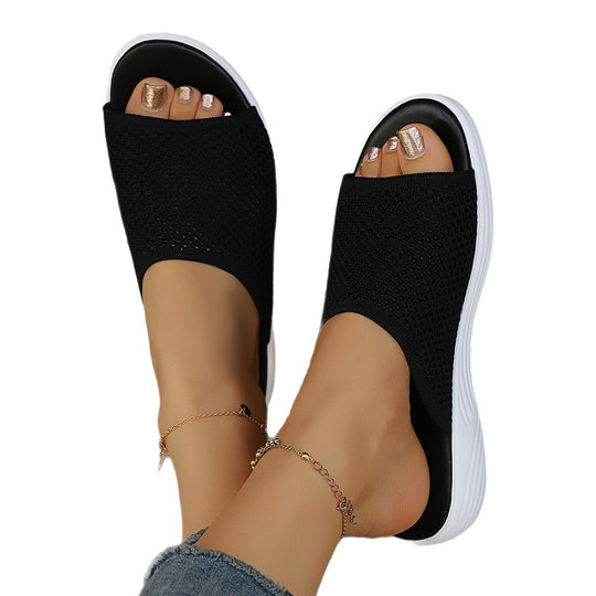 Damen bequeme Freizeitsandalen mit atmungsaktivem Netzdesign EB