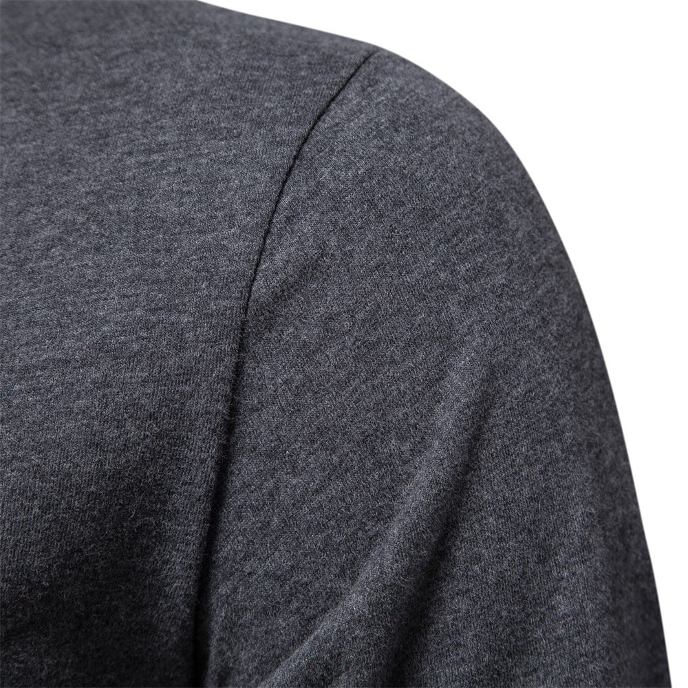 Herren nan minimalistisches Rundhals-Sweatshirt aus Baumwollmischung mit gerippten Bündchen EB