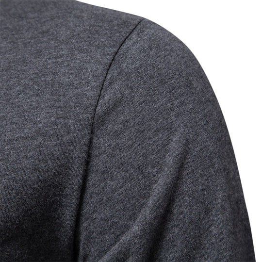 Herren nan minimalistisches Rundhals-Sweatshirt aus Baumwollmischung mit gerippten Bündchen EB