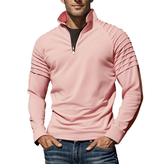 Herren Funktionspullover mit halbem Reißverschluss und modernem Design EB