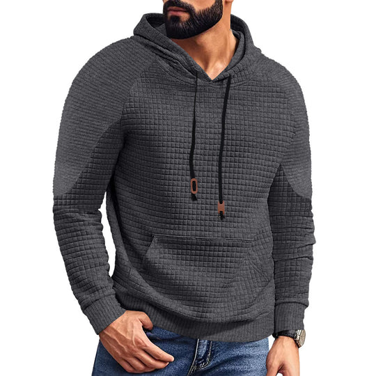 Herren strukturierter Kapuzenpullover mit modernem Design und praktischen Taschen EB