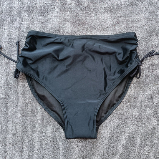Damen Hochgeschnittene Bikinihose mit Raffung EB