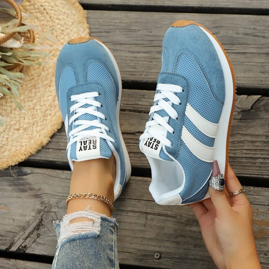 Damen Sportliche Sneakers mit atmungsaktiver Mesh-Oberfläche EB