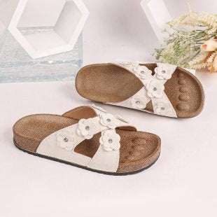 Damen Komfortable und stilvolle Blüten-Sandalen EB