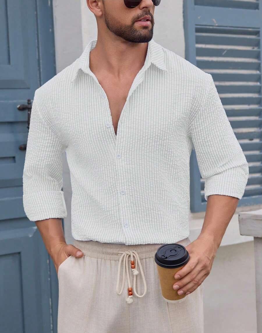 Herren Hemd mit schmalen Streifen EB