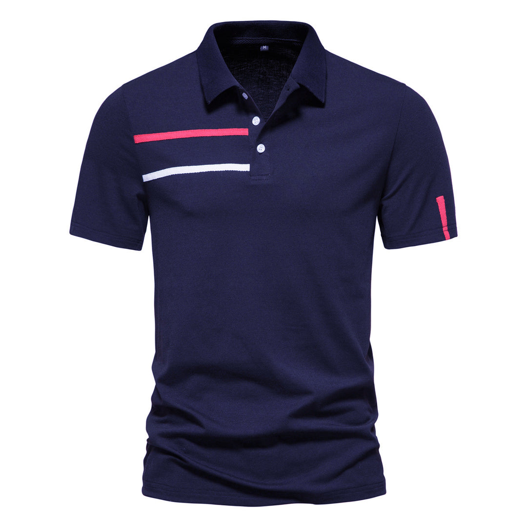Herren Poloshirt mit kreativem Farbdesign und modischen Akzenten EB