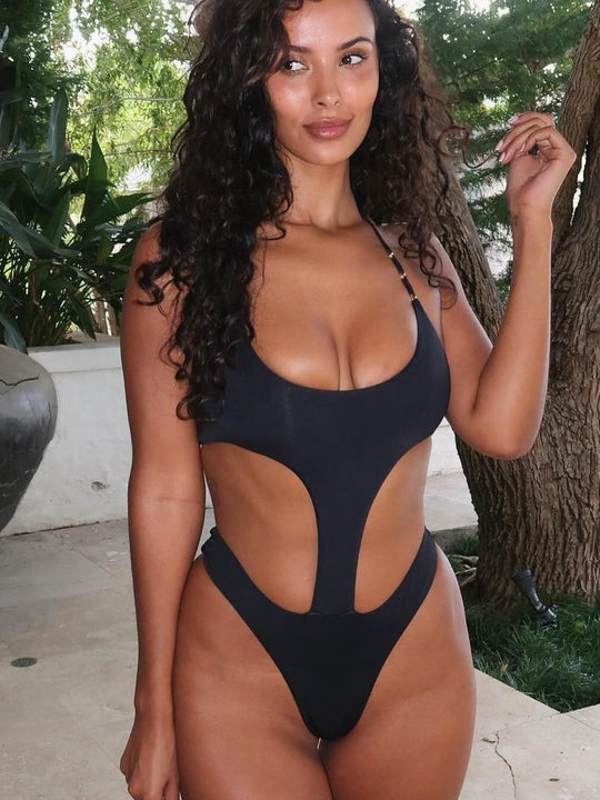 Damen Sportlicher Einteiler mit Cut-Outs EB