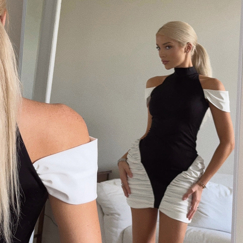 Damen Figurumspielendes Kleid mit durchgehendem Rüschendesign EB