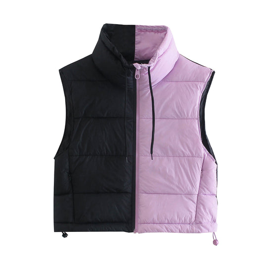 Damen Wende-Weste mit Kuschelfunktion und hohem Kragen EB