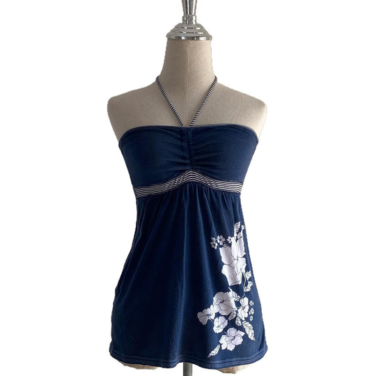 Damen Strandoberteil mit floralem Design und schulterfreiem Schnitt EB