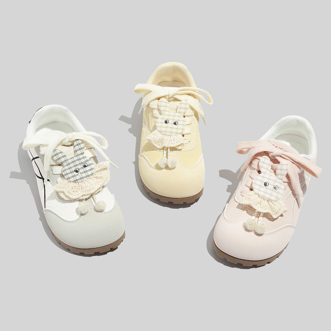 Damen Sneakers mit verspielt kreativem Hasenmotiv und bequemer Sohle EB