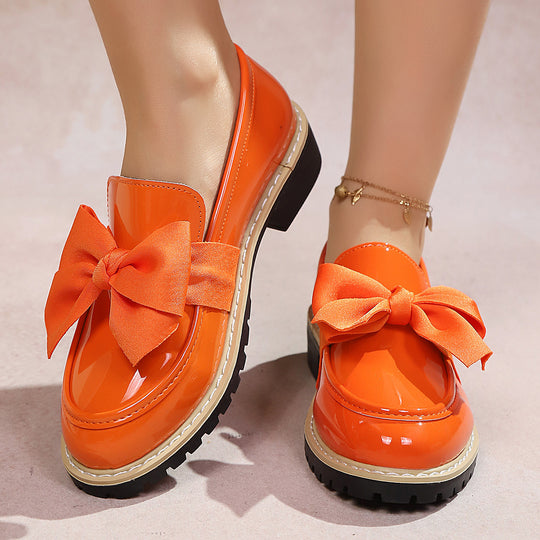 Damen Ballerina-Schuhe mit dekorativen Schleifen und rutschfester Sohle EB