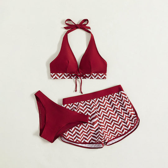 Damen moderner Bikini-Set mit verstellbaren Trägern und sportlichem Schnitt EB