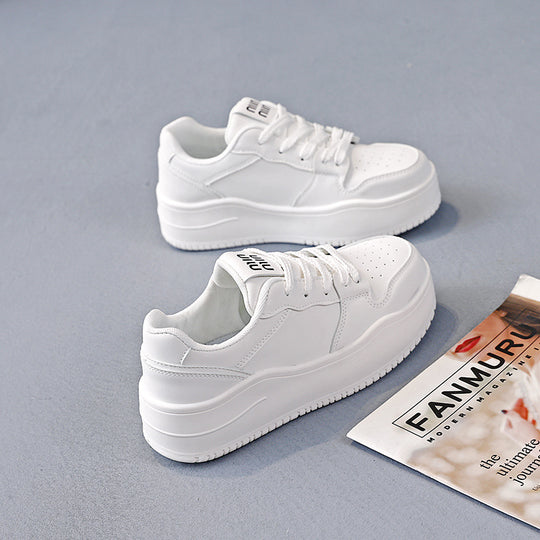 Damen modische Sneakers mit extra dicker Sohle und rutschfestem Profil EB