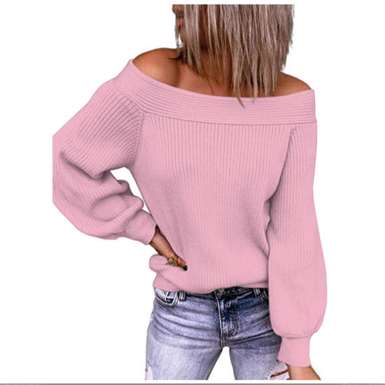 Damen Off-Shoulder Strickpullover EB